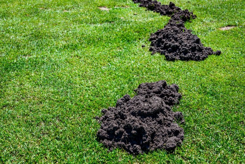 Mole Damage on Lawn